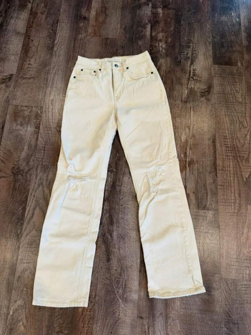 eunina Cream Straight Leg Women's Jeans
